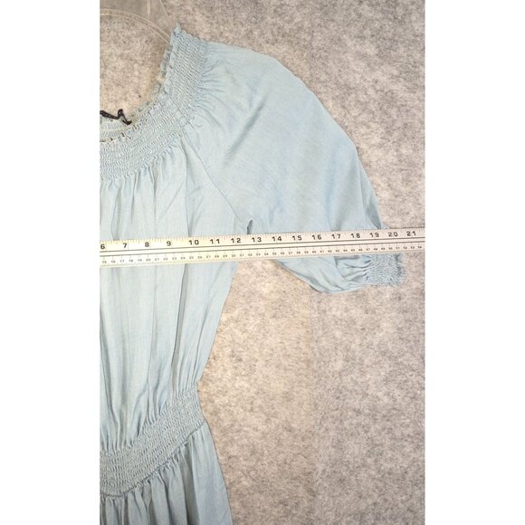 Walter Baker Chambray Wide Leg Off Shoulder Jumpsuit  Size Small - Picture 4 of 7